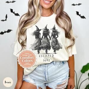 Halloween Witch Salem Shirt S, 1692 Escaped Witches T-Shirt, Mystical
